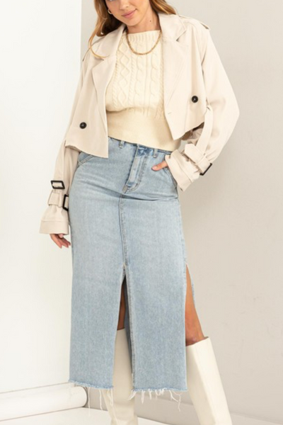 CROPPED TRENCH COAT - cedes