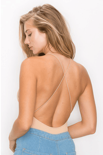 ON THE PLUNGE NUDE BODYSUIT - cedes