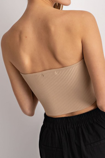 NUDE STRAPLESS TOP - cedes